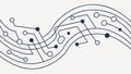 Abstract Circuit Flow: Digital Data Connections, vector design Generative AI Royalty Free Stock Photo