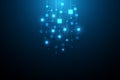 Abstract circuit networking blockchain concept background Royalty Free Stock Photo