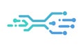 Abstract Circuit Path Data Flow, vector design Generative AI Royalty Free Stock Photo