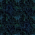 Abstract circuitry pattern with a digital AI generated appearance Royalty Free Stock Photo