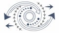 Abstract Circular Arrow Symbol Graphic Illustration, vector design Generative AI Royalty Free Stock Photo