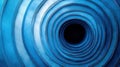Abstract Circular Blue Pattern with Layers Creating a Deep Hole Perspective in Modern Design Royalty Free Stock Photo