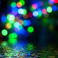 Abstract circular bokeh background.