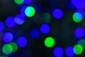 Abstract circular color blurred bokeh background of Christmas light Royalty Free Stock Photo