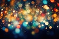 Abstract circular colorful bokeh from the party light,abstract background, Christmas lights create a colorful bokeh background, AI Royalty Free Stock Photo