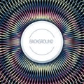 Abstract circular geometric background. Colorful dynamic lines. Royalty Free Stock Photo