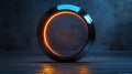 Abstract Circular Glowing Light in a Dark Room Royalty Free Stock Photo
