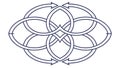 Abstract Circular Interlocking Knot Pattern Vector, vector design Generative AI Royalty Free Stock Photo