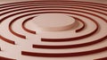 Abstract Circular Maze with Central Platform Royalty Free Stock Photo