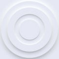 Abstract circular modern wallpaper design. Gray futuristic circle background in neomorphism style. Geometric round empty