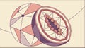 Abstract Circular Object with Intricate Internal Patterns, vector design Generative AI Royalty Free Stock Photo