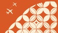 Abstract Circular Pattern with Airplane Icon, vector design Generative AI Royalty Free Stock Photo