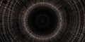 Abstract circular pattern with concentric circles and lines in a dark color scheme Royalty Free Stock Photo