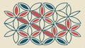 Abstract circular pattern with geometric shapes design element vector design Generative AI Royalty Free Stock Photo