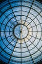 Circular symmetry of the glass dome in Milan III Royalty Free Stock Photo