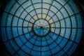 Circular symmetry of the glass dome in Milan Royalty Free Stock Photo