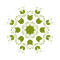 Abstract circular pattern of green