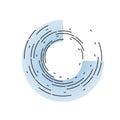 Abstract circular pattern vector background. Round arcs spiral backdrop. Moving circles design Royalty Free Stock Photo