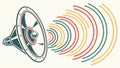 Abstract circular patterns, dynamic concentric rings and optical design, vector design Generative AI Royalty Free Stock Photo