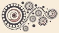 Abstract Circular Patterns, Interlocking Design, vector design Generative AI Royalty Free Stock Photo