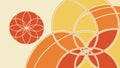 Abstract Circular Patterns with Warm Tones, Modern Geometric Design, vector design Generative AI Royalty Free Stock Photo