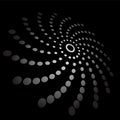 Abstract circular rotation circle dots pattern Royalty Free Stock Photo