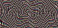 Abstract circular striped background. Pattern with optical illusion. 3D geometrical vector illustration