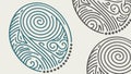 Abstract Circular Swirl Pattern, vector design Generative AI Royalty Free Stock Photo