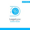 Abstract, Circulation, Cycle, Disruptive, Endless Blue Solid Logo Template. Place for Tagline