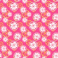 Abstract citrus fruit seamless pattern