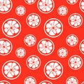 Abstract citrus fruit seamless pattern. Vector