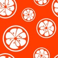 Abstract citrus fruit seamless pattern. Vector