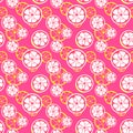 Abstract citrus fruit seamless pattern. Vector