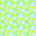 Abstract citrus fruit seamless pattern. Vector