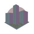 Abstract city block icon in perspective Royalty Free Stock Photo