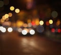 Abstract city lights blur blinking background. Royalty Free Stock Photo