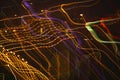 Abstract dark city lights long exposure background