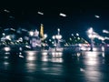 abstract city lights in motion, Paris at night - travel in Europe concept Royalty Free Stock Photo