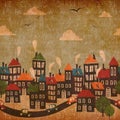 Abstract city vintage background