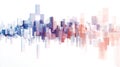 Abstract cityscape made of data, showcasing AI in urban development and machine learning systems, with ample copy space