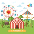 Abstract classical circus tent.