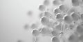 An abstract clean structure composed of a white molecule or atom is rendered in 3d for use as a science or medical background Royalty Free Stock Photo