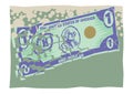 Abstract Clipart of Broken dollar money