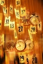 Abstract Calendar Clocks Time Background Royalty Free Stock Photo