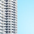 Abstract architectural details of modern tower building