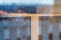 abstract close up of cubicle wall reflection in window