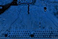 Abstract close up of Electronic Circuits in Technology on Mainboard computer background