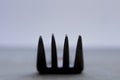 Abstract close-up of fork tines Royalty Free Stock Photo