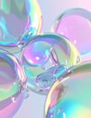 Abstract Close Up Of Iridescent Bubbles With Soft Pastel Colors And Smooth Reflections Royalty Free Stock Photo
