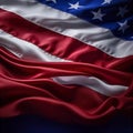 Abstract close Up Macro USA American Stars Stripes Flag. Royalty Free Stock Photo
